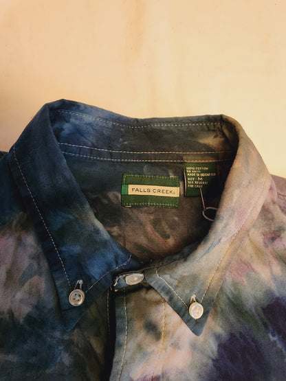 Hand Dyed, Button-down Short Sleeve Shirt