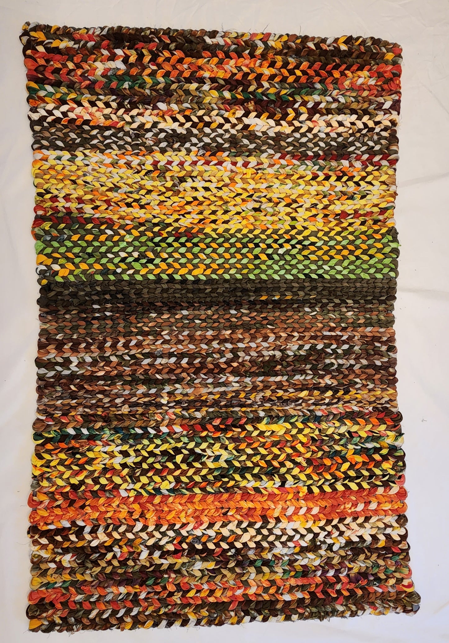 Twined T-Shirt Rug, Made with Hand Dyed shirts.