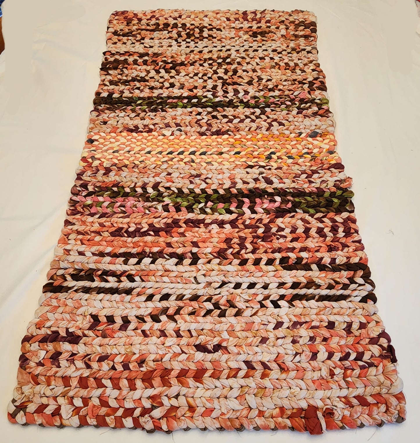 Twined T-Shirt Rug, made with Hand Dyed shirts.