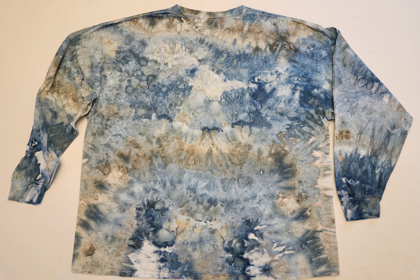 Hand-drawn and Dyed Snowman Shirt, Long Sleeve.