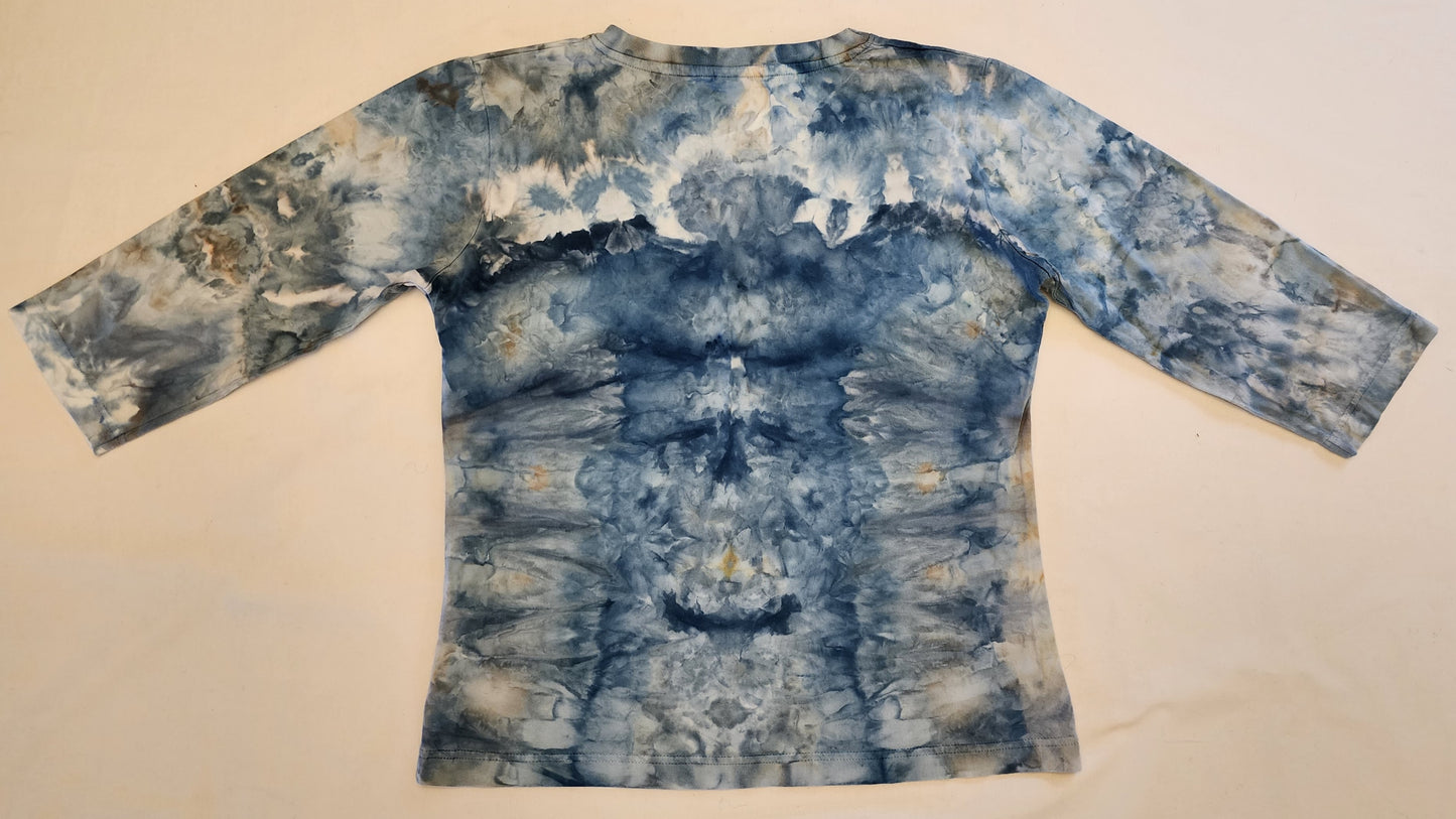 Hand-drawn and Dyed Snowman Shirt