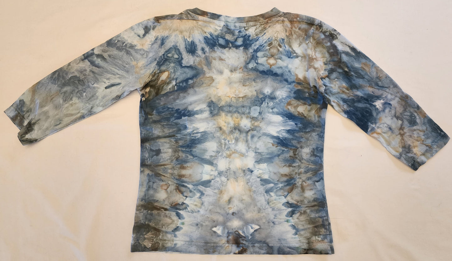 Hand-drawn and Dyed Snowman Shirt